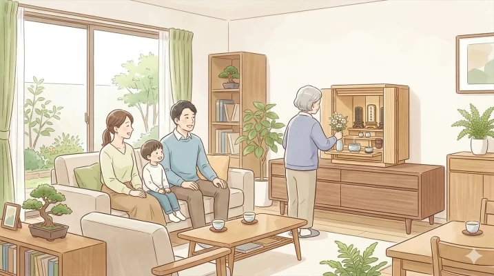 butsudan placement living room