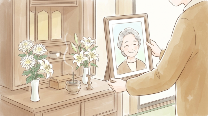 changing portrait photo funeral